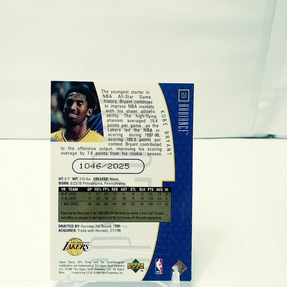 1998 Nba Kobe 1st All Star Game Kobe Bryant 1998 NBA All Star Game